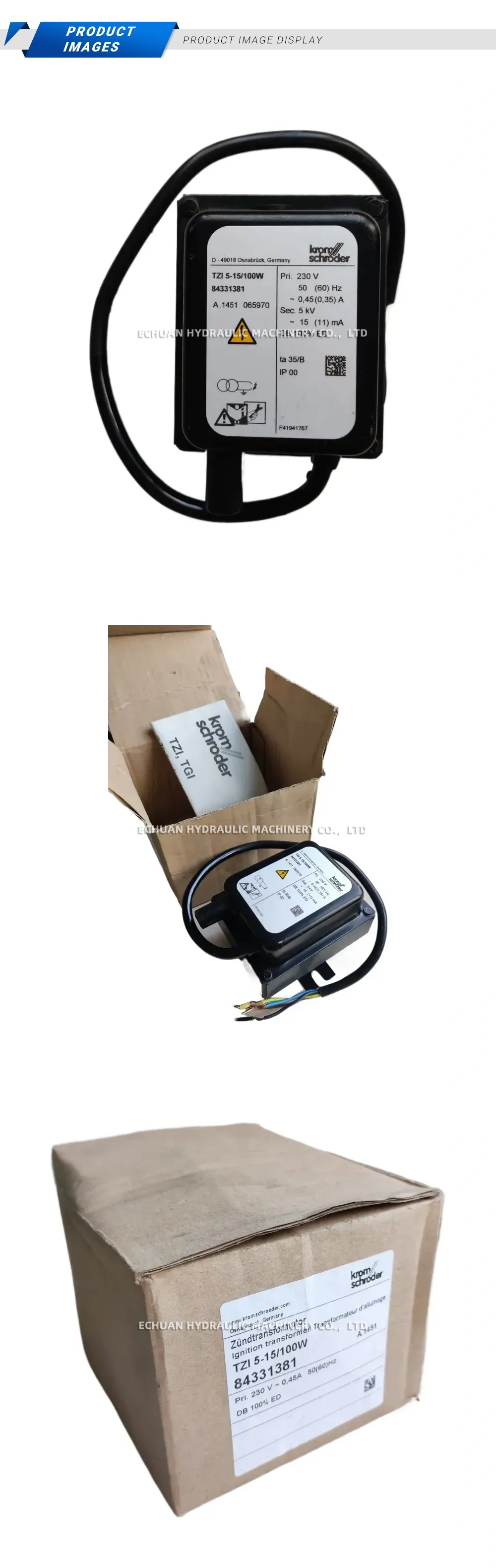 Kromschroder TZI 5-15/100W Ignition Transformer Description