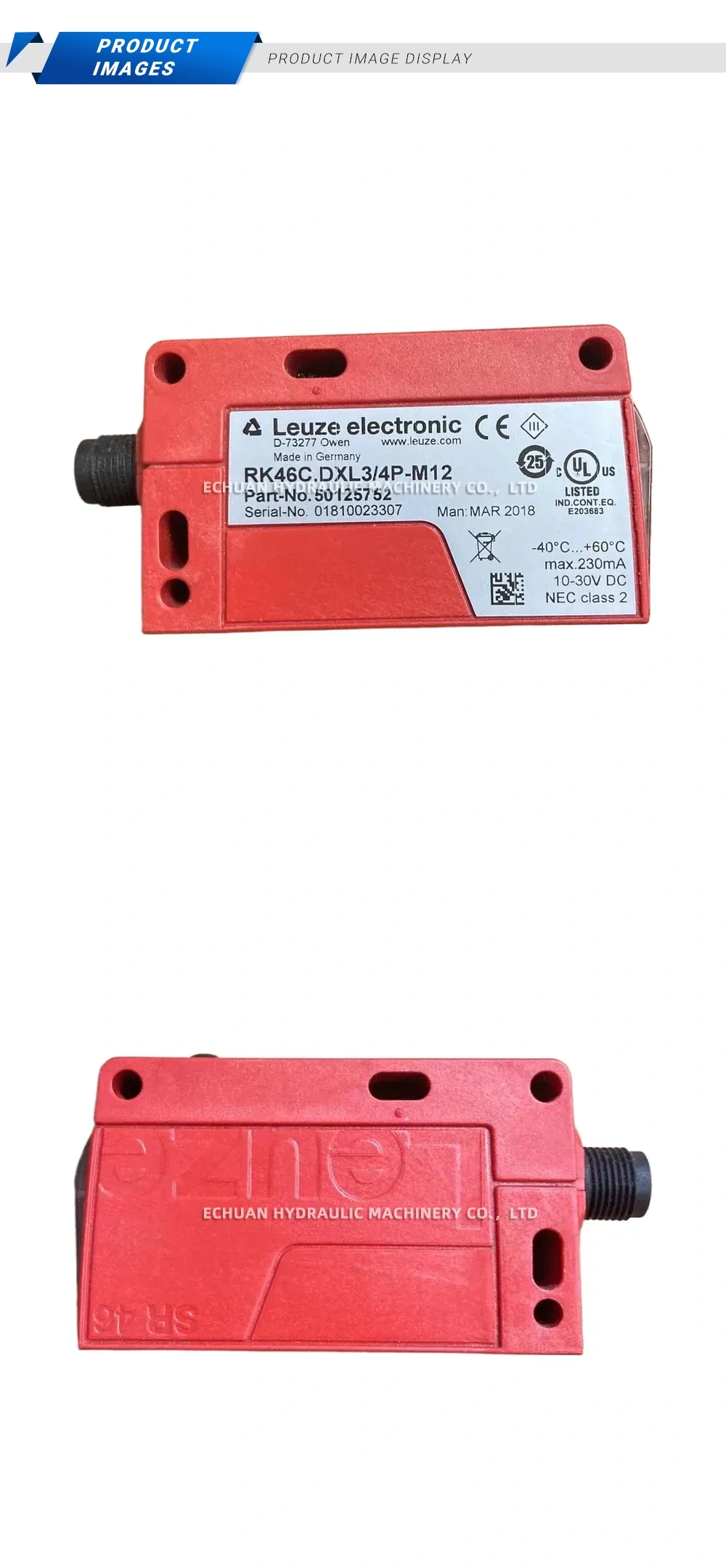 Leuze electronic RK46C.DXL3/4P-M12 Retro-reflective Photoelectric Sensor Description