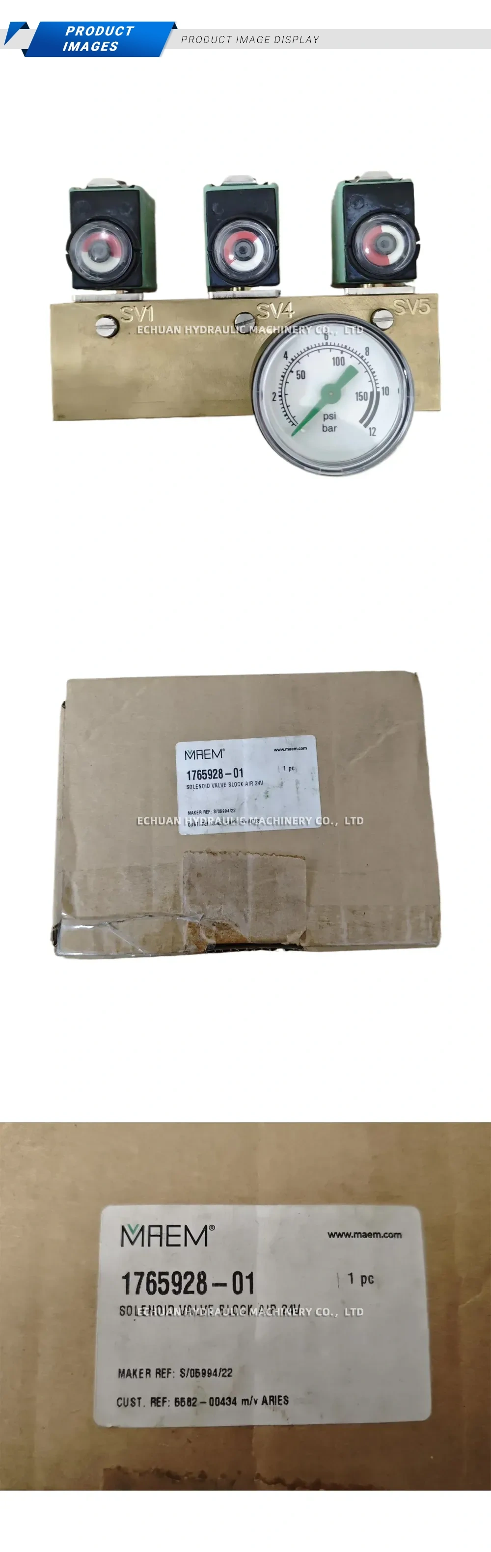 MAEM 1765928-01 Solenoid Valve Block Air 24V Description