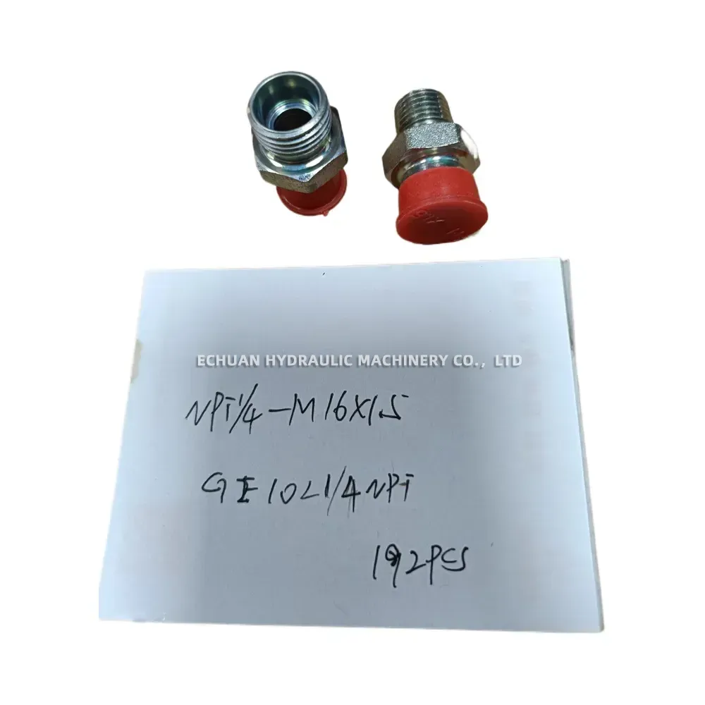 NPT1/4-M16X1.5 (GE10L1/4NPT) Hydraulic Tube Fitting (Male NPT to Metric Thread Adapter)