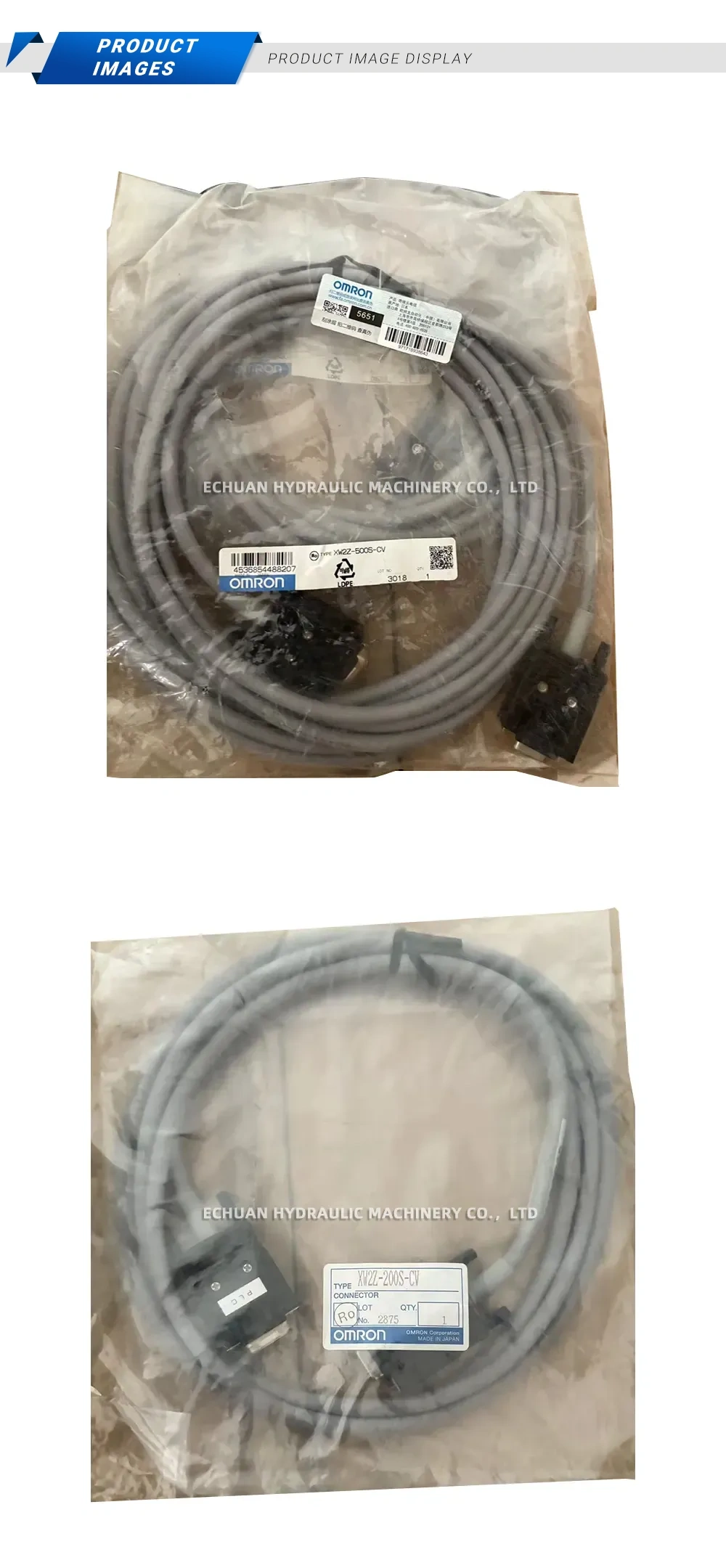 OMRON XW2Z-500S-CV / XW2Z-200S-CV Connector Cable Description