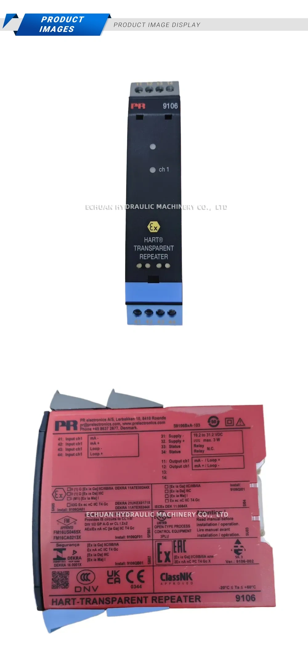 PR electronics 9106 (9106BxA-103) HART-Transparent Repeater (Isolated Signal Repeater / Barrier) Description