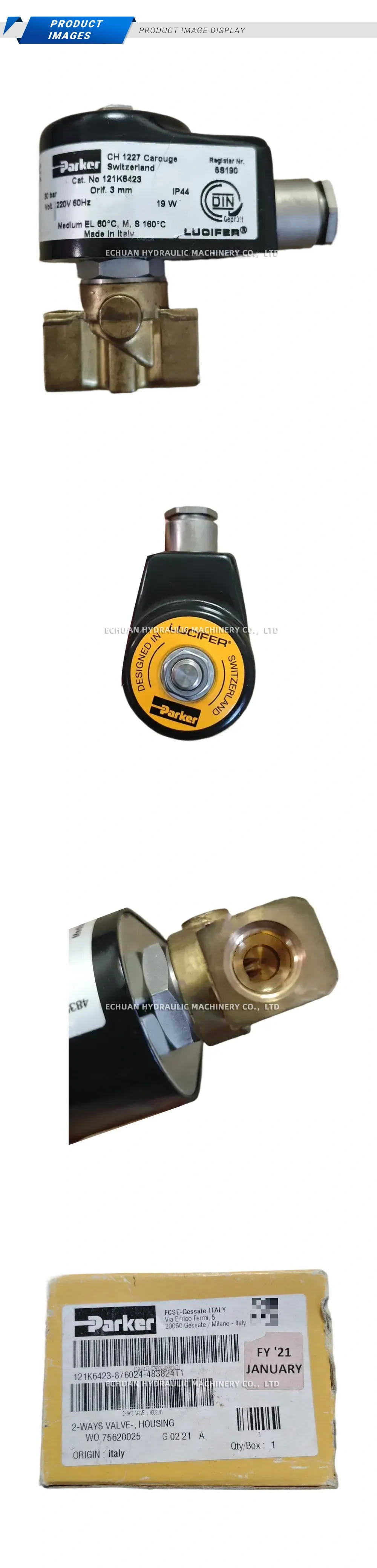 Parker 121K6423 2-Way Solenoid Valve Description