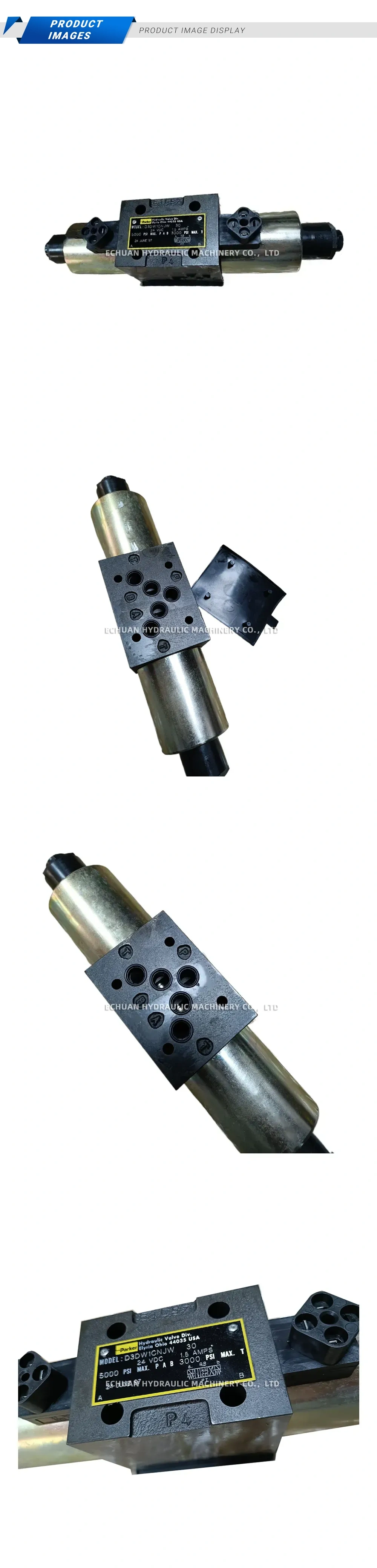 Parker D3DW1CNJW-30 Hydraulic Solenoid Directional Control Valve Description