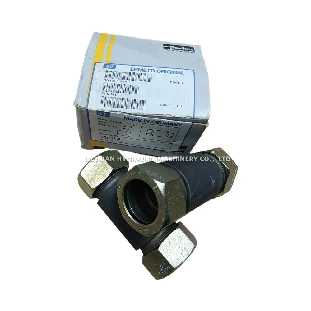 Parker ESV35-PL (ESV35L) Hydraulic Straight Union Tube Fitting (Cutting Ring Type)