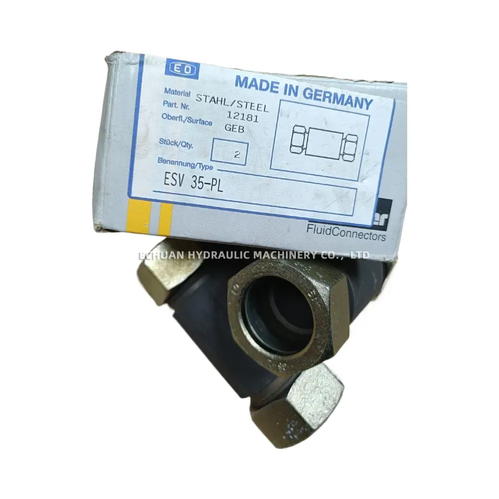 Parker ESV35-PL (ESV35L) Hydraulic Straight Union Tube Fitting (Cutting Ring Type)