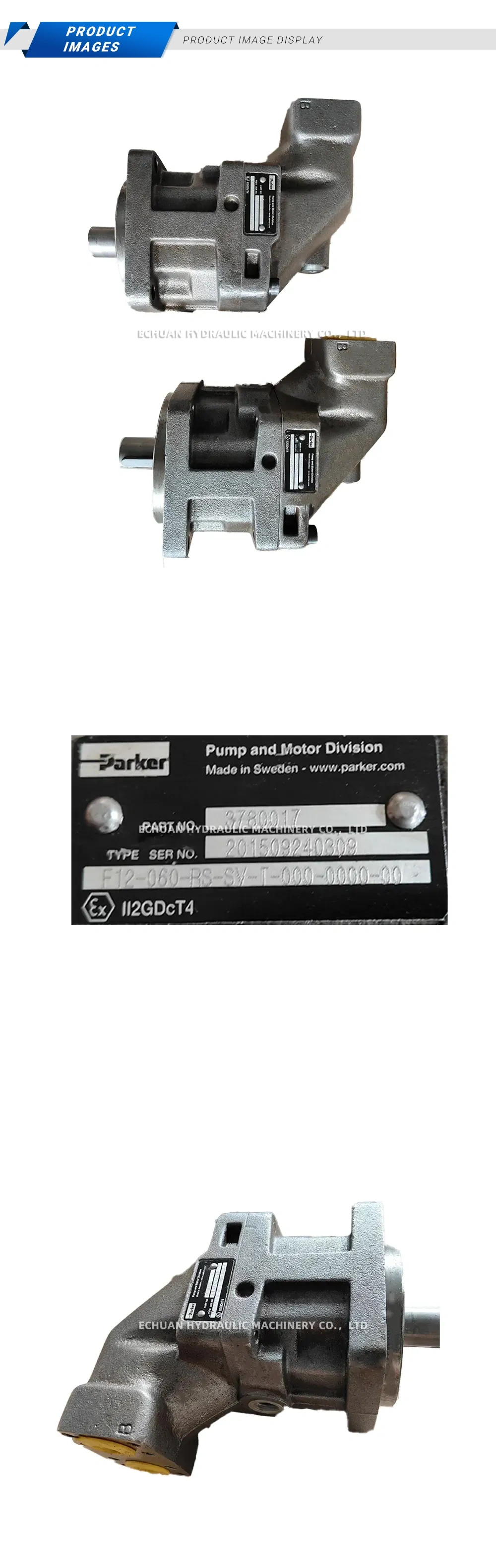 Parker F12-060-RS-SV-I-000-0000-00 Axial Piston Hydraulic Pump Description