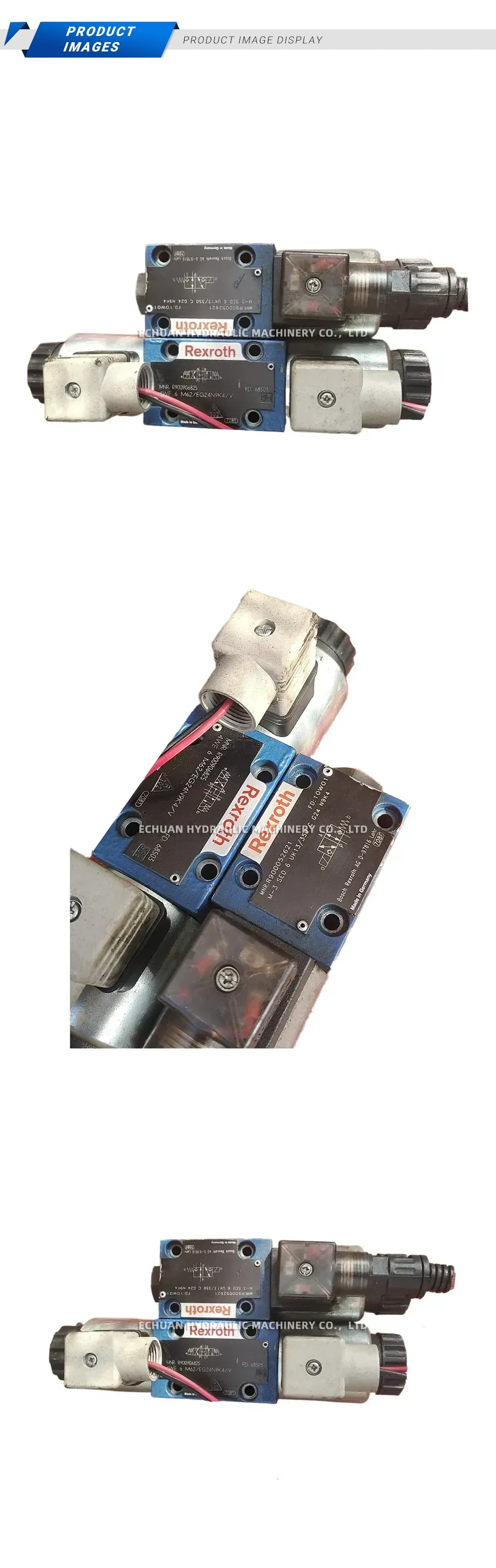 Rexroth 4WE 6 M62/EG24N9K4/V; M-3 SED 6 UK13/350 C G24 N9K4 Hydraulic Solenoid Directional Valve Description