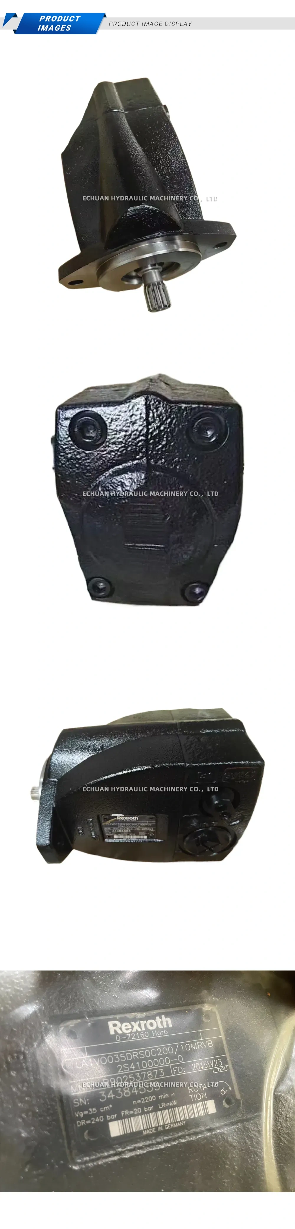Rexroth A1VO035DRS0C200/10MRVB2S4100000-0 Axial Piston Variable Hydraulic Pump Description