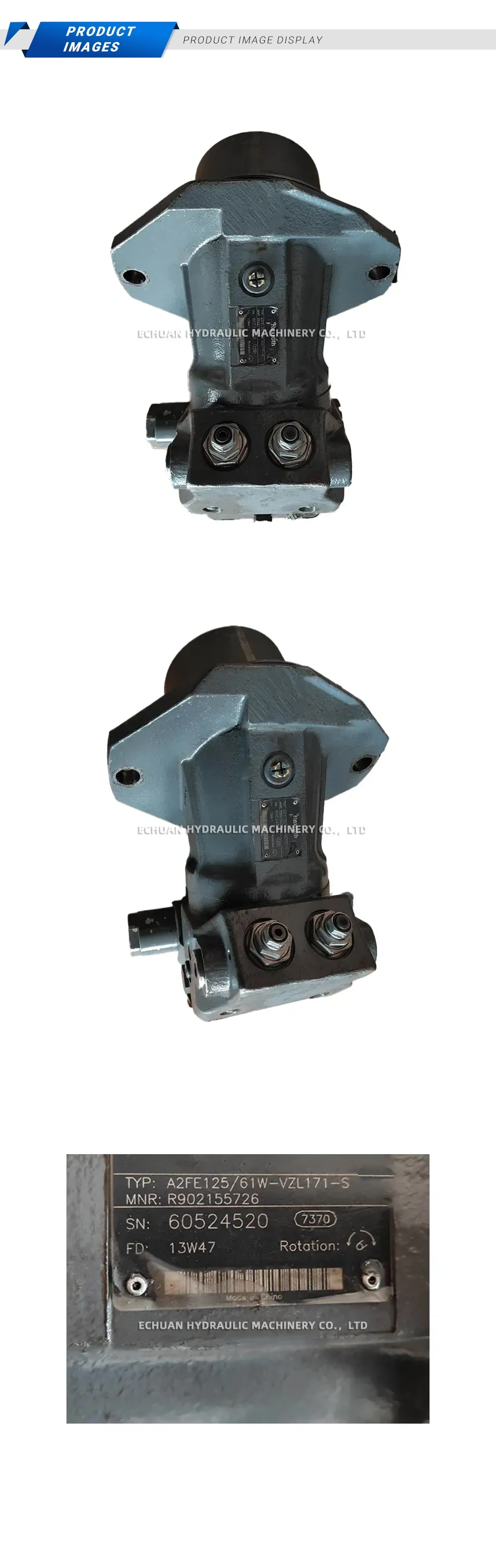 Rexroth A2FE125/61W-VZL171-S Axial Piston Hydraulic Motor (Bent-Axis, Fixed Displacement) Description