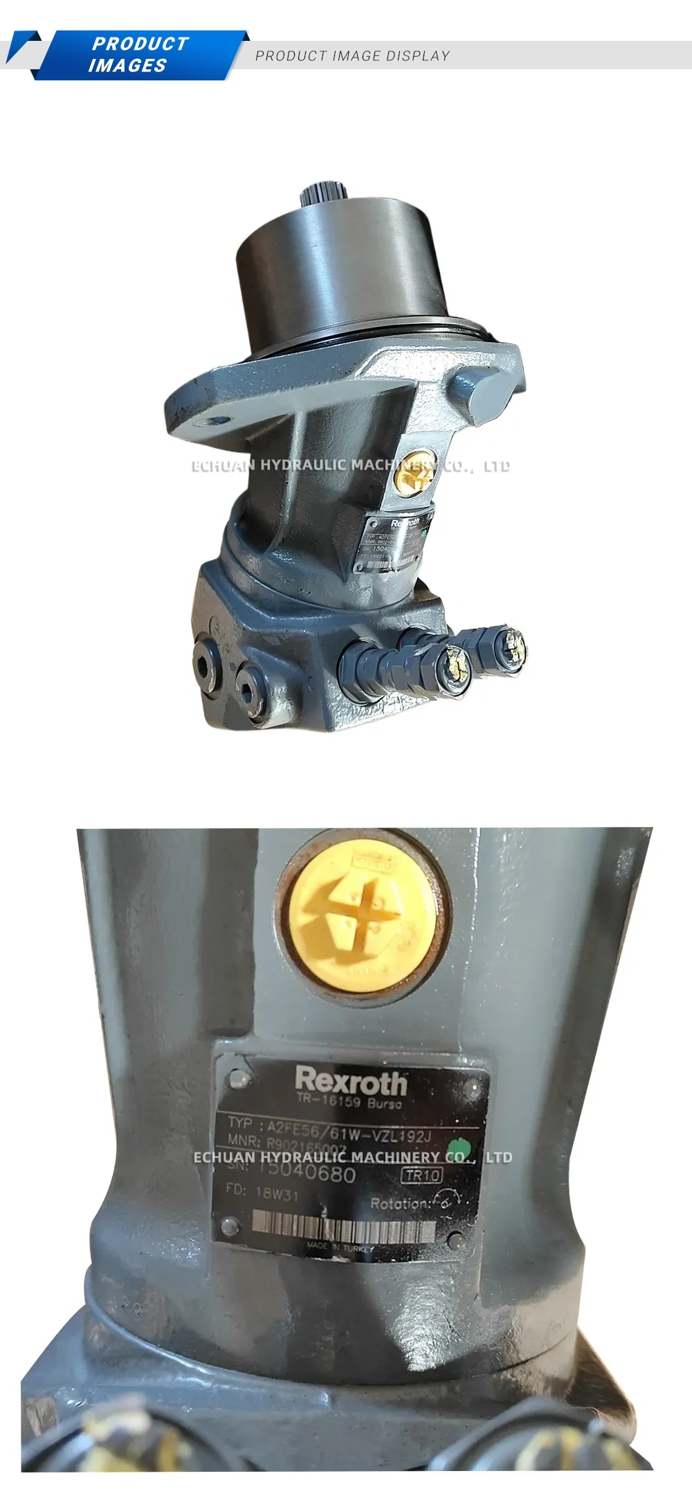 Rexroth A2FE56/61W-VZL192J Hydraulic Motor (Axial Piston Fixed Displacement Motor) Description