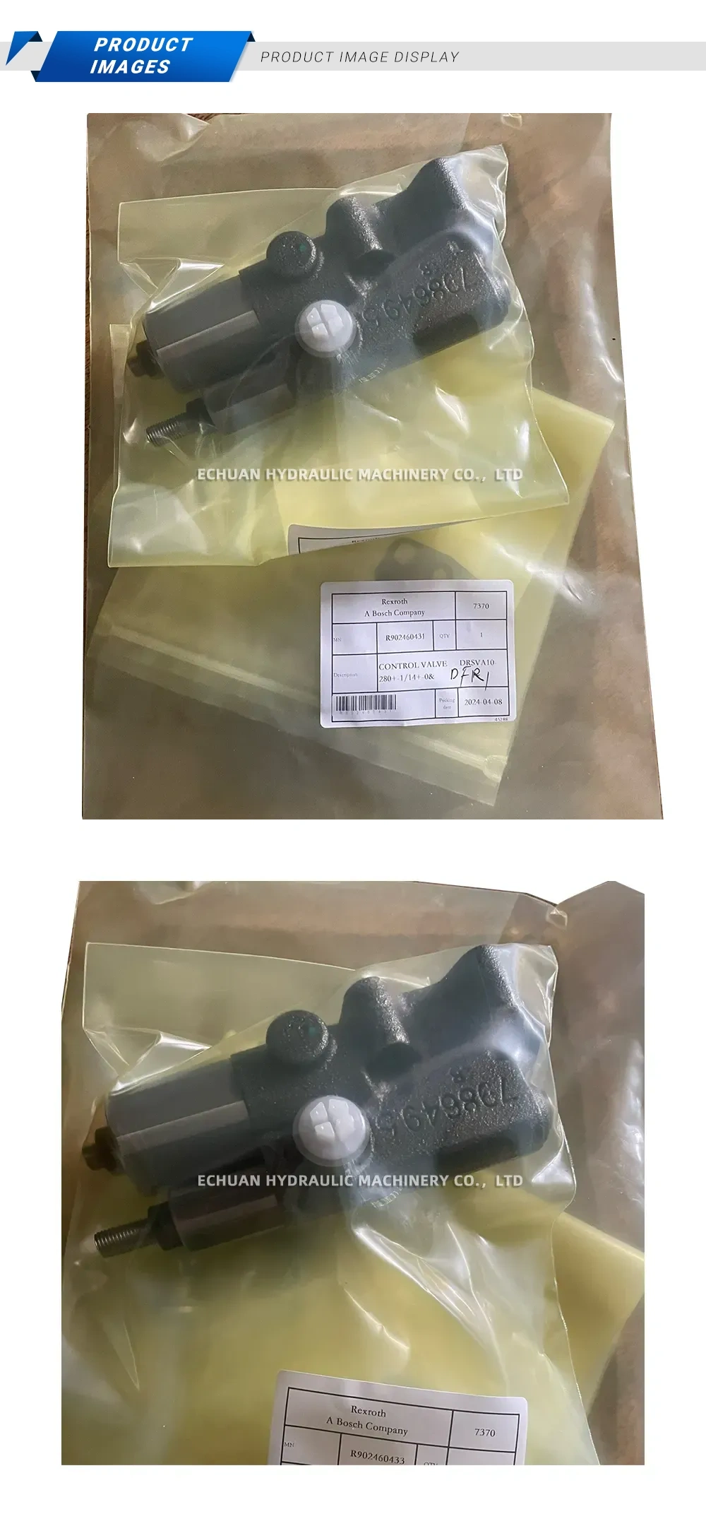 Rexroth R902460431 / R902460433 (DFR1) Hydraulic Control Valve Description