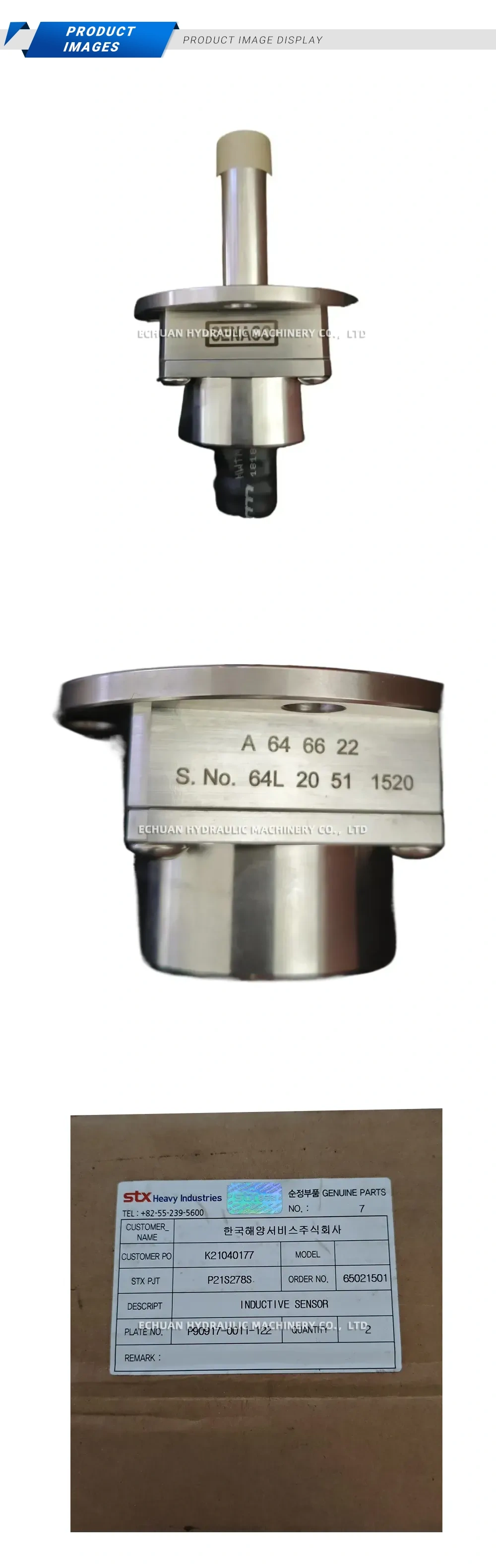SENACO A 64 66 22 Inductive Sensor (Plunger Position Sensor for Marine Engine High Pressure Fuel Pump) Description