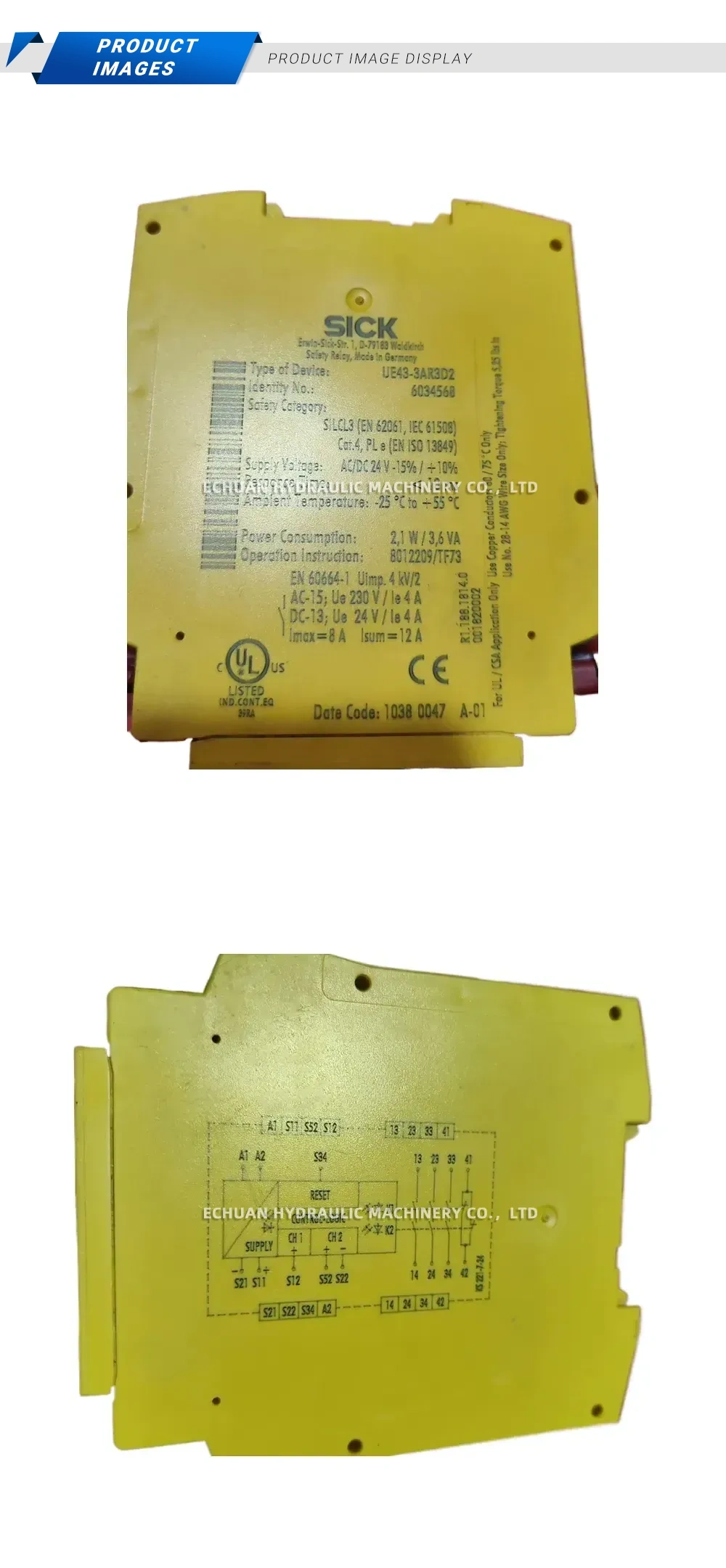 SICK UE43-3AR3D2 Safety Relay Description