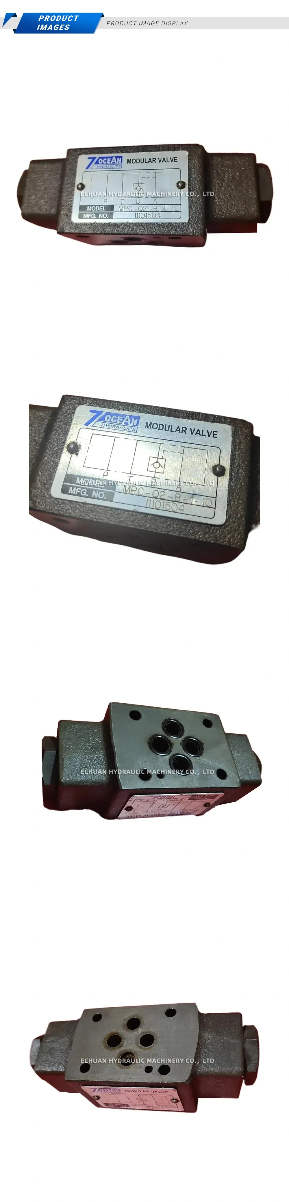 Seven Ocean Hydraulics (7 Ocean) MPC-02-B-1-10 Modular Check Valve (Pilot Operated Check Valve, Modular Valve) Description