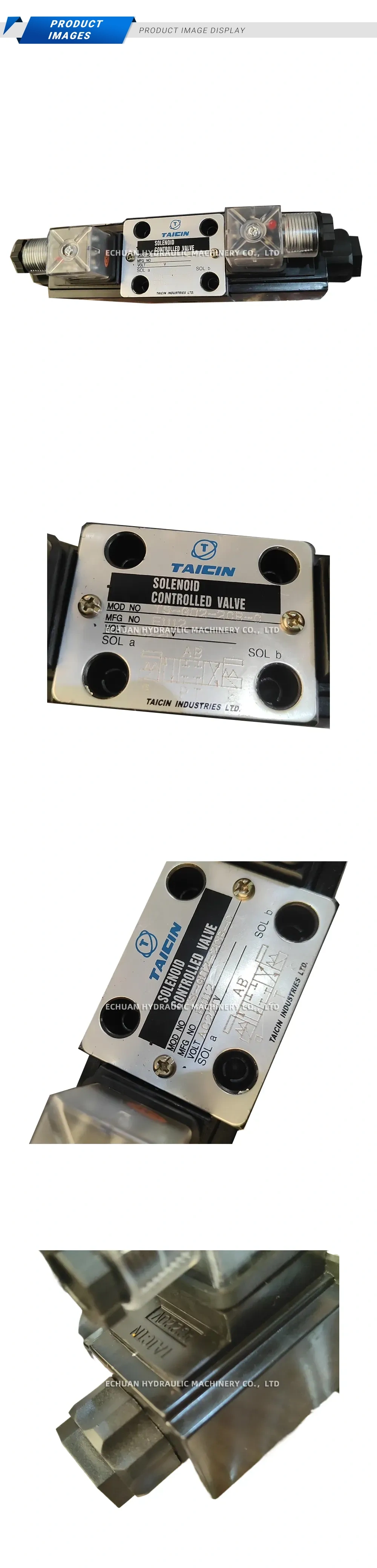 TAICIN TS-GD2-2CB-C Solenoid Controlled Valve (Hydraulic Solenoid Directional Valve) Description