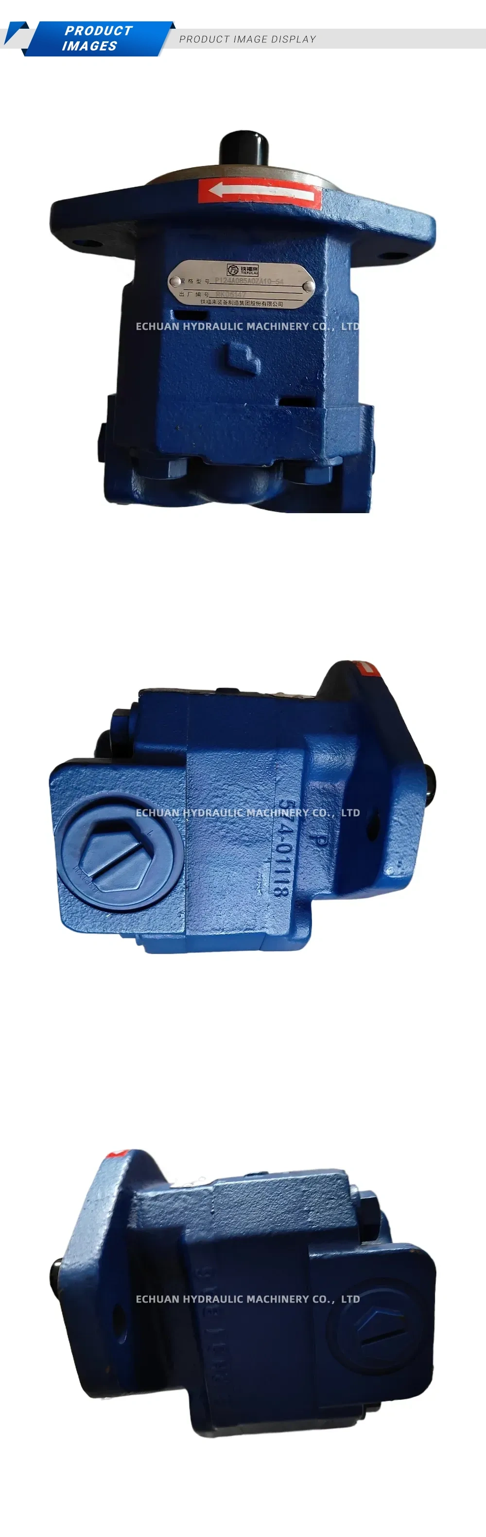 TIEFULAI P124A085AOZA10-54 Hydraulic Gear Pump Description