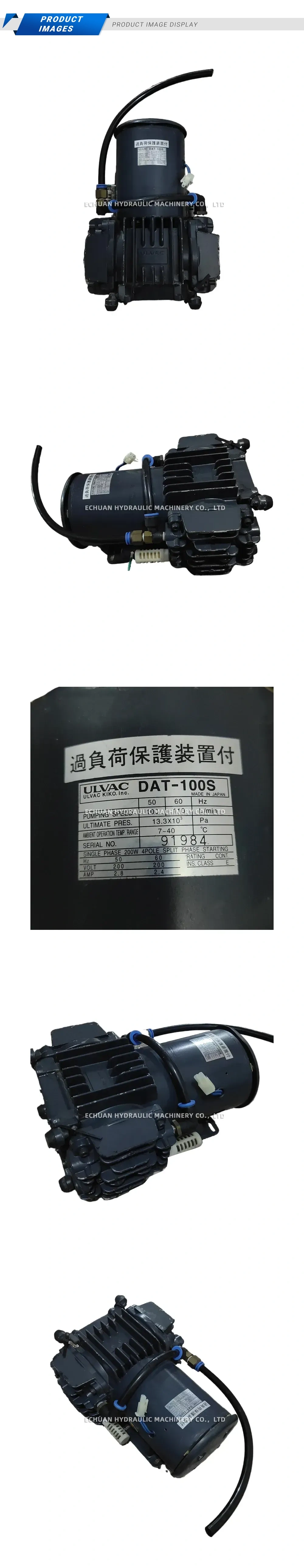 ULVAC DAT-100S Vacuum Pump Description