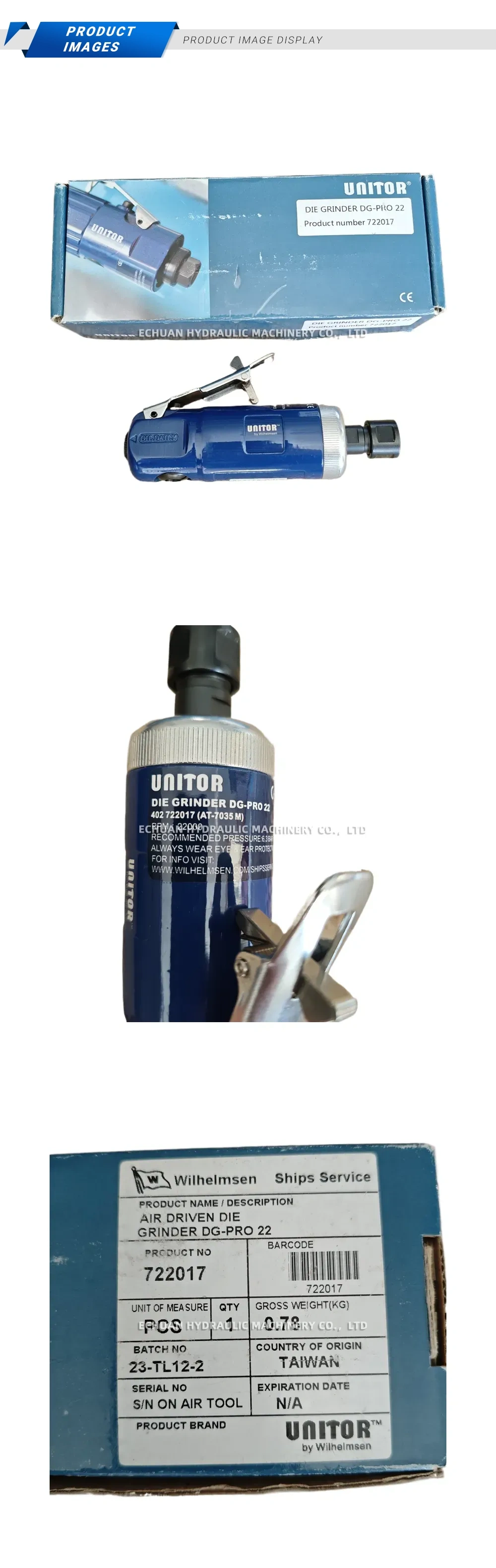 UNITOR DG-PRO 22 Air Driven Die Grinder Description