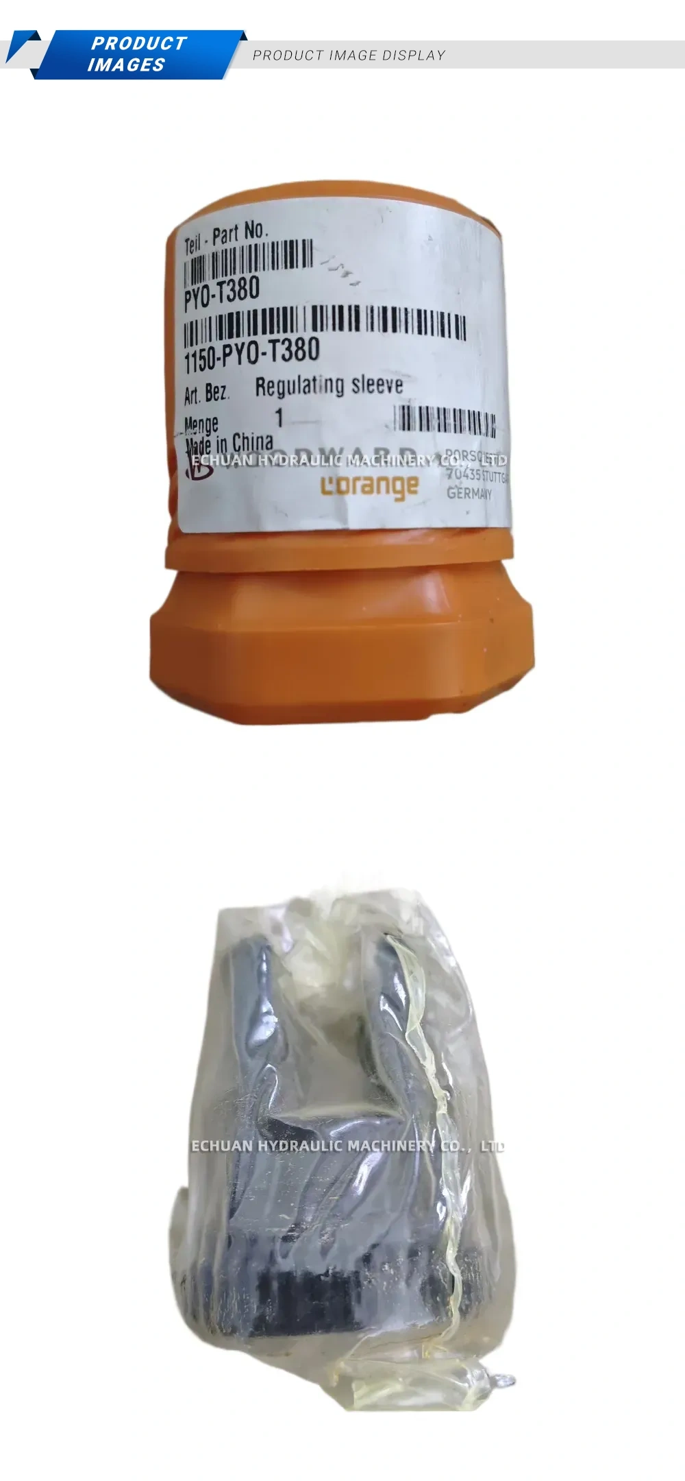 Woodward L'Orange PYO-T380 / 1150-PYO-T380 Regulating Sleeve Description