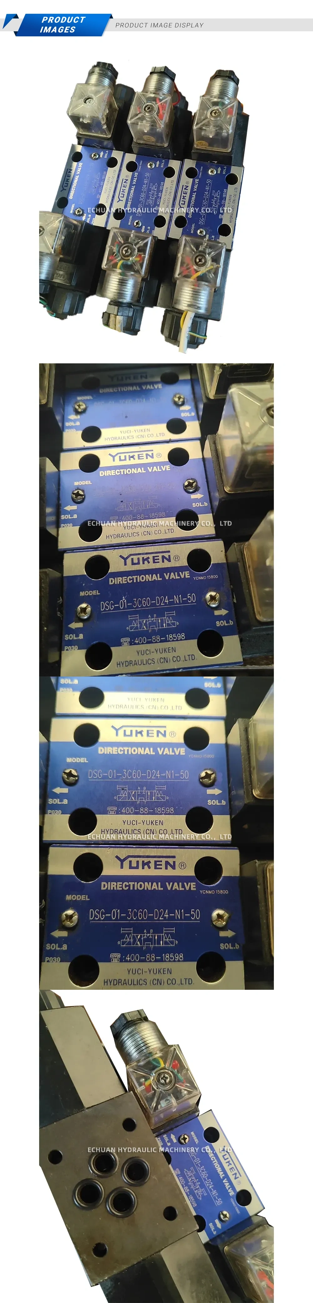 YUKEN DSG-01-3C60-D24-N1-50 Hydraulic Directional Valve (Solenoid Operated Directional Control Valve) Description
