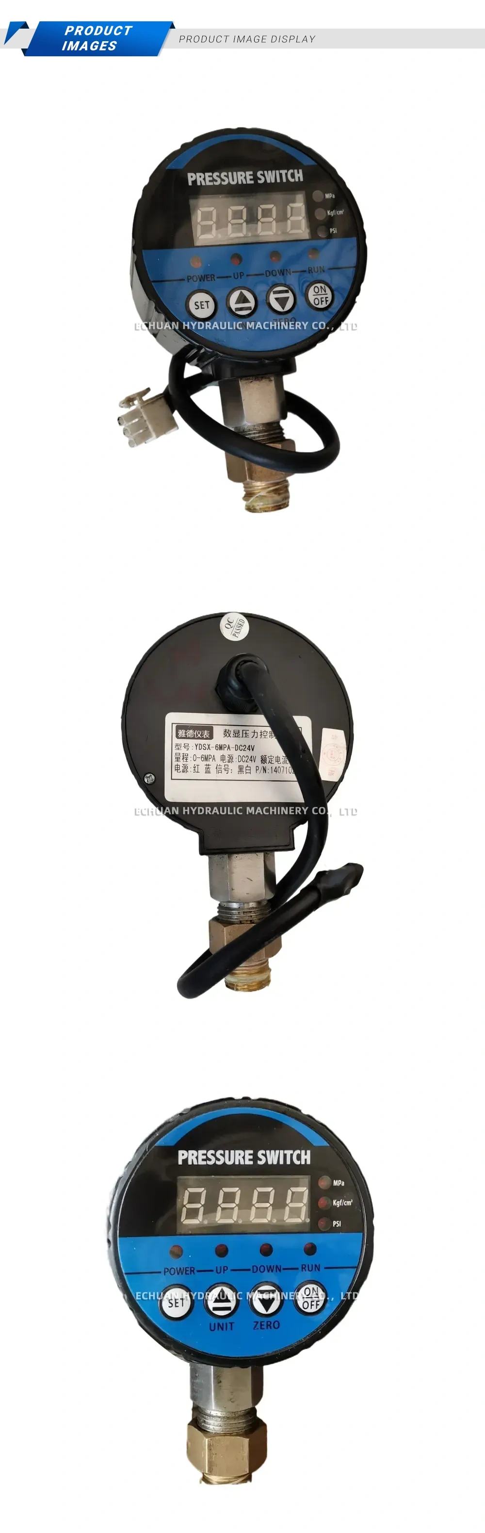 Yade YDSX-6MPA-DC24V Digital Pressure Switch Description