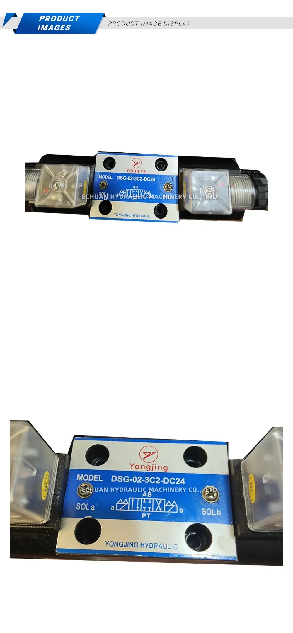 Yongjing DSG-02-3C2-DC24 Hydraulic Solenoid Directional Control Valve Description